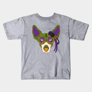 Mardi Gras Hound Mask Kids T-Shirt